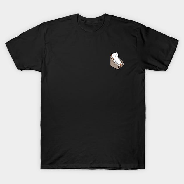 animal hot spring relaxing cat T-Shirt by Nureko